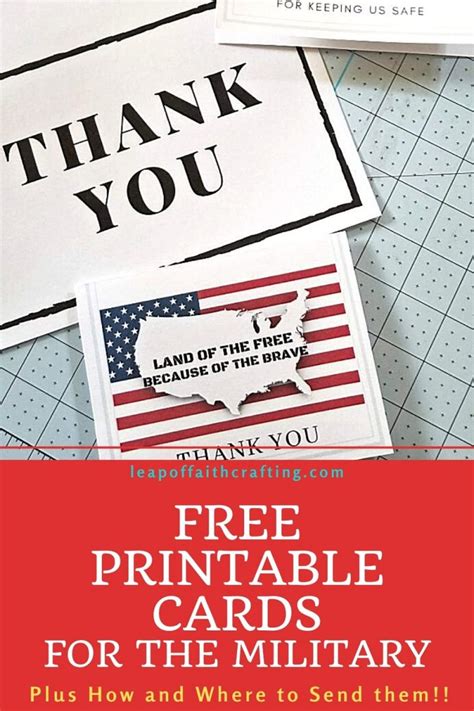 Military Thank You Cards Free Printable