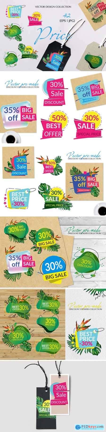 Vector Set of Price Labels » Free Download Photoshop Vector Stock image ...