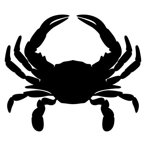 Crab Silhouette Isolated Vector Illustration 492007 Vector Art at Vecteezy