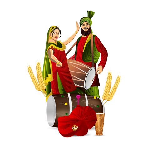 Happy baisakhi design with illustration 12011878 PNG