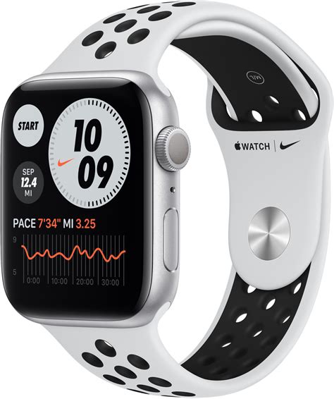 Buy Apple Watch Series 6 Nike Aluminium 44mm Sport Band Pure Platinum ...