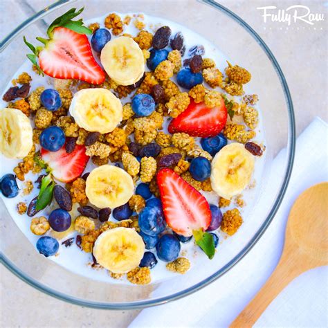 Raw vegan cereal! Fruit fun deliciousness to start your day feeling ...