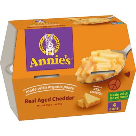 Annie's Real Aged Cheddar Mac N Cheese Macaroni and Cheese Dinner Cups ...