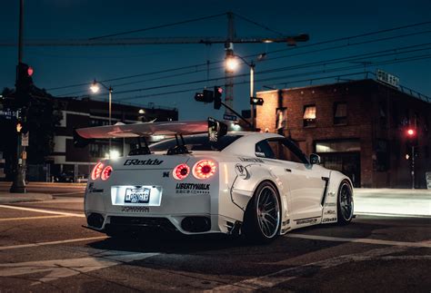 Liberty walk Nissan GT-R R35 on street HD wallpaper | Wallpaper Flare