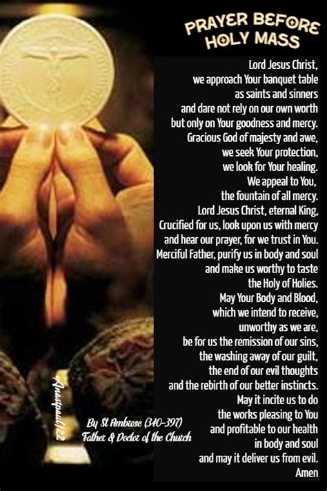 Our Morning Offering – 15 May – Prayer Before Holy Mass By St Ambrose ...