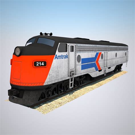 3D model diesel locomotive railroad train - TurboSquid 1378347