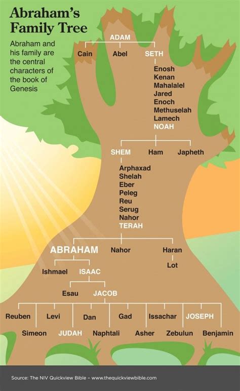 The Quick View Bible Abraham’s Family Tree. The twelve tribes of Israel ...