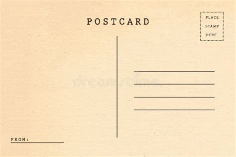 Back of Vintage Blank Postcard Stock Image - Image of background ...