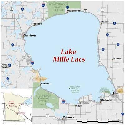 Structure Mille Lacs Lake Map