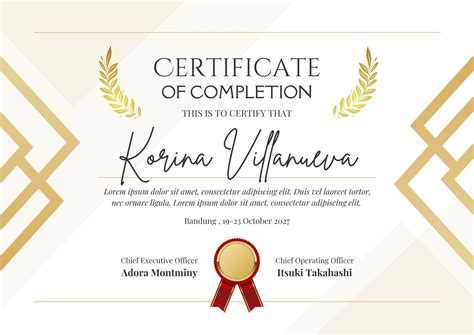 Canva Award Certificate