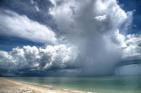 An isolated rain shower about miles north of Naples Florida Greg ...