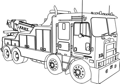 nice Kenworth Wrecker Fire Truck Coloring Page | Truck coloring pages ...