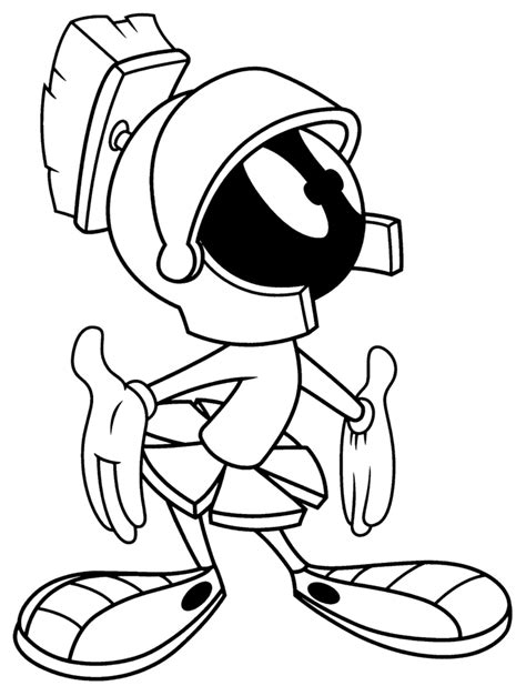 Marvin the Martian Coloring Pages Printable for Free Download