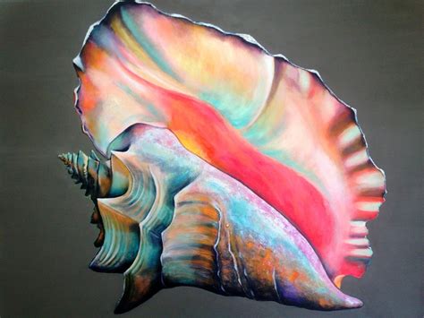 #conch | Painted shells, Sea shells, Shells