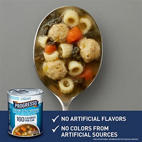 Progresso Light Soup, Italian Style Wedding, 18.5 oz Pack of 12 ...