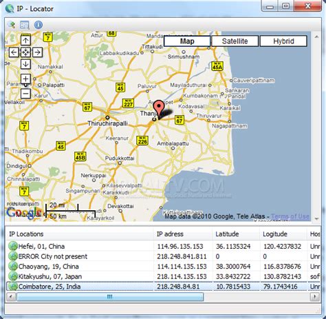 View any IP Address Location with IP Locator