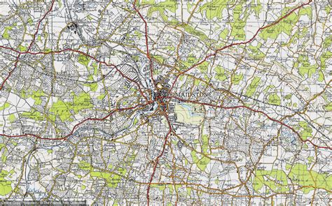 Historic Ordnance Survey Map of Maidstone, 1946