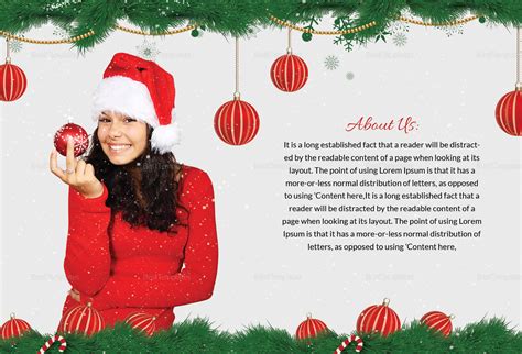 Editable Merry Christmas Postcard Template in Adobe Photoshop