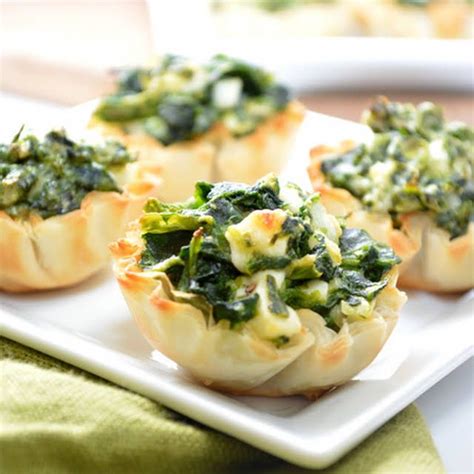 Spinach and Feta Phyllo Cups | Recipe in 2020 | Phyllo cups, Spinach ...