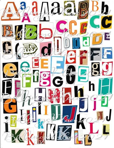 Digital Download Magazine Cutout Letters 4 Pages A-Z Various | Etsy ...