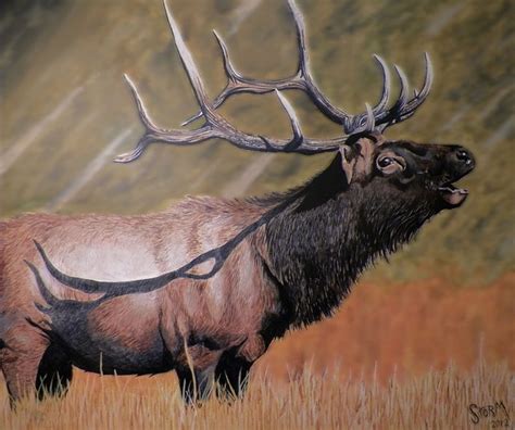 elk painting by justinstorm on DeviantArt