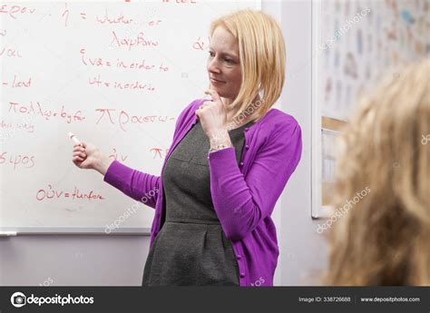 Teacher Standing Whiteboard Class Stock Photo by ©PantherMediaSeller ...