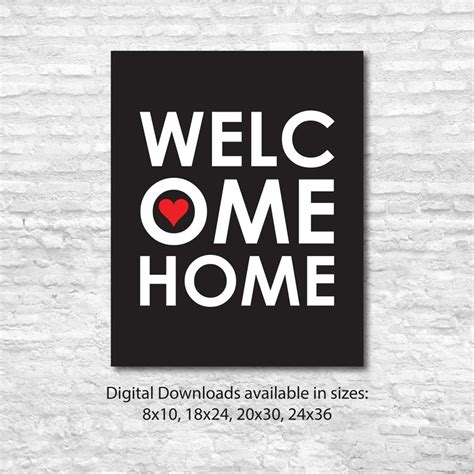 Digital Download Welcome Home Poster for Soldiers or | Etsy | Welcome ...