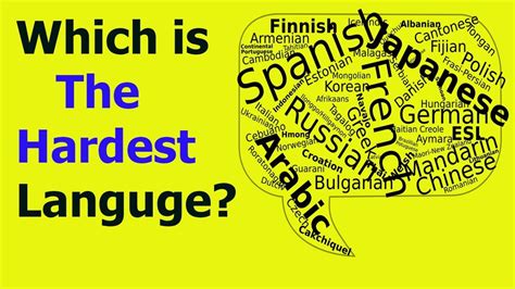 Top 9 Hardest Languages in The World - YouTube