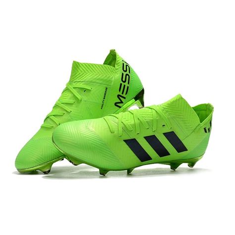 World Cup adidas Nemeziz 18.1 Messi FG Soccer Cleats - Green Black