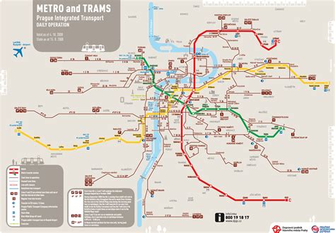 Prague Metro And Tram Map • Mapsof.net