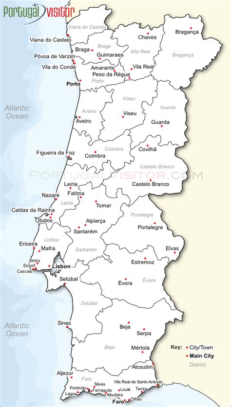 Portugal Map | Portugal Visitor - Travel Guide To Portugal