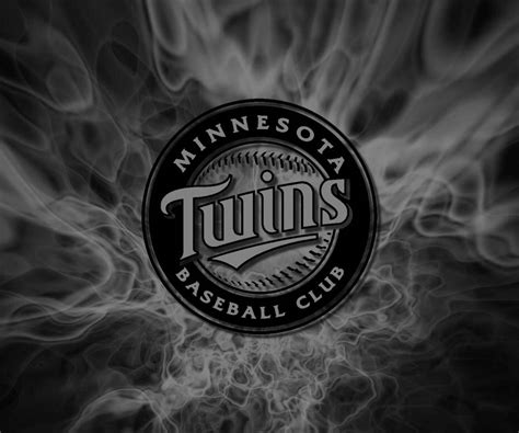 Download Gray Minnesota Twins Logo Wallpaper | Wallpapers.com