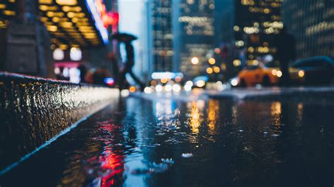 Download Rainy City Night Scenery Wallpaper | Wallpapers.com