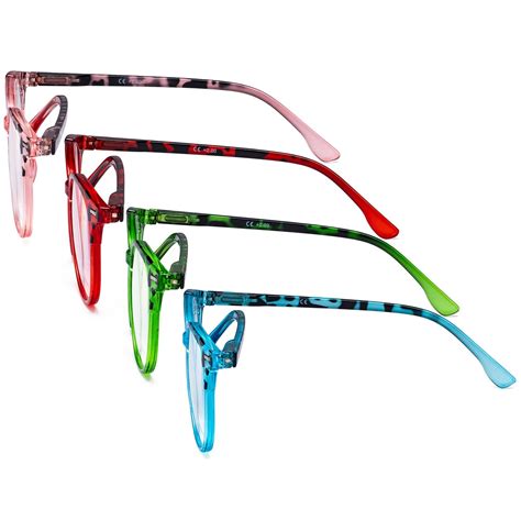 4 Pack Round Fashionable Reading Glasses for Women – eyekeeper.com