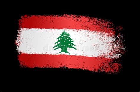 Lebanon Flag with Brush Paint Textured, Background, Symbols of Lebanon ...