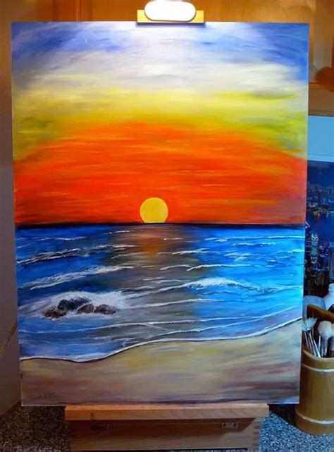 Acrylic Painting Ideas Beach at PaintingValley.com | Explore collection ...