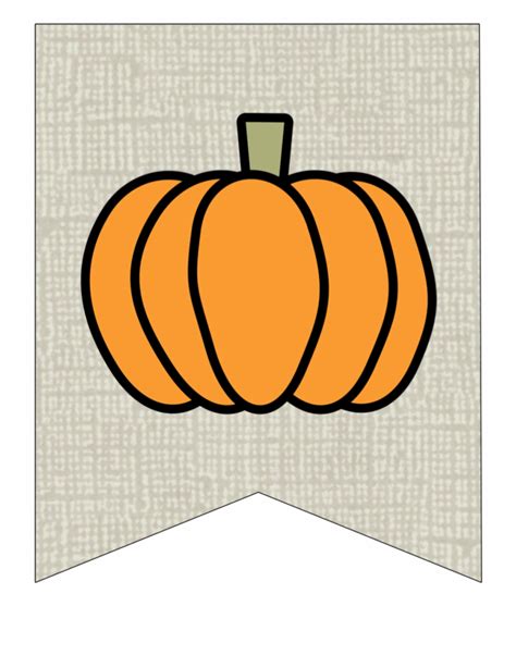 Fall Pumpkin Banner Printable Pumpkin - Clip Art Library