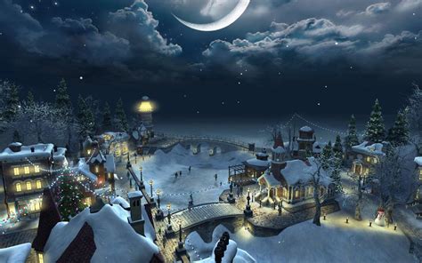 Anime Christmas Scenery Wallpapers - Wallpaper Cave