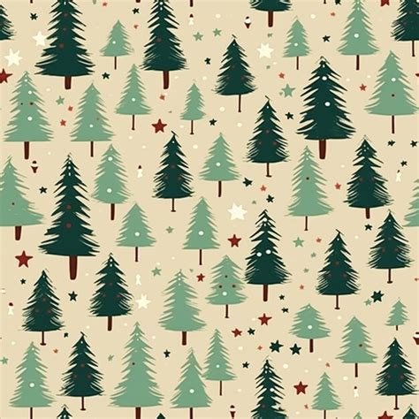 Premium Photo | Christmas tree seamless pattern tileable holiday ...