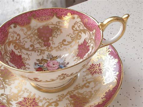 antique pink tea cup and saucer set vintage by ShoponSherman