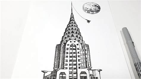 Chrysler Building Line Drawing