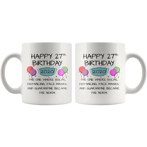 27th Birthday Mug 27th Birthday Gift for Women Men Him Her | Etsy