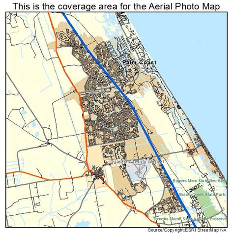 Aerial Photography Map of Palm Coast, FL Florida