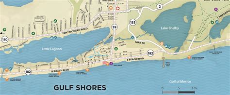 Map Of Gulf Shores And Orange Beach Alabama - Printable Online