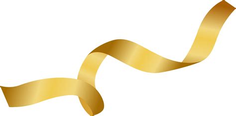 Long Golden Ribbon 11288251 PNG