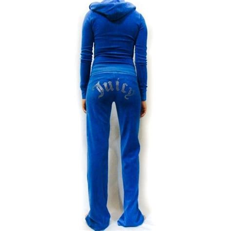 Juicy Couture Blue Soft Velour Hoodie Pant Tracksuit liked on Polyvore ...