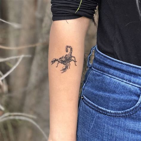 Black Scorpion Temporary Tattoo | EasyTatt™