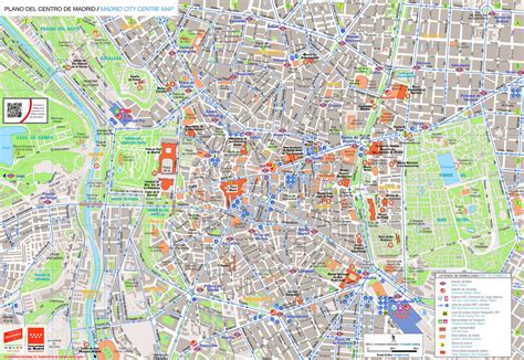 Madrid Tourist Map With Bus Routes - Ontheworldmap.com