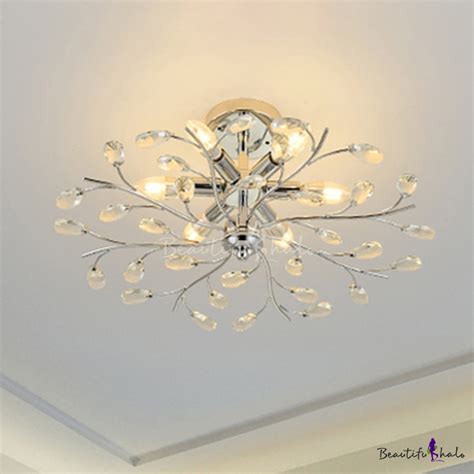 Semi Flush Mount Crystal Lighting - Modern Time 603as Semi Flush ...