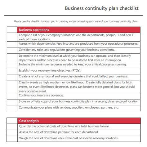 FREE 12+ Sample Business Continuity Plan Templates in PDF